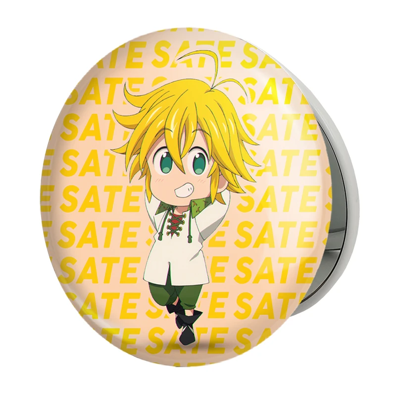 آینه جیبی خندالو طرح ملیوداس انیمه هفت گناه کبیره مدل تاشو کد 17538 