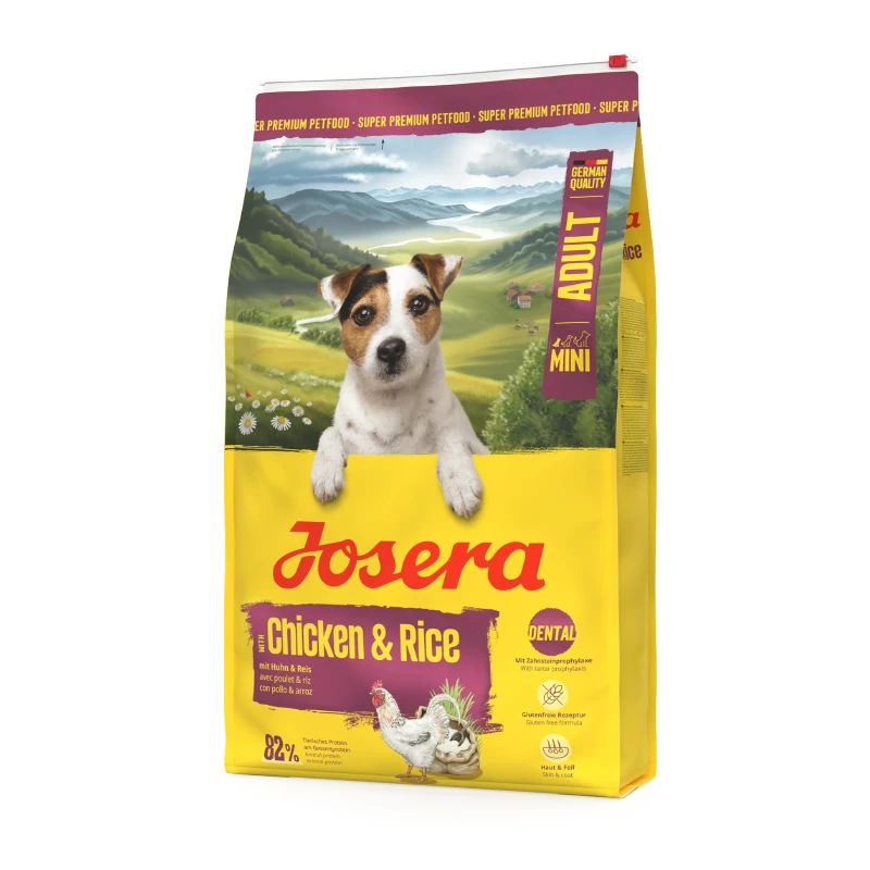 غذای خشک سگ بالغ جوسرا مدل Mini Chicken & Rice سلامت دندان با طعم مرغ و برنج وزن 10 کیلوگرم