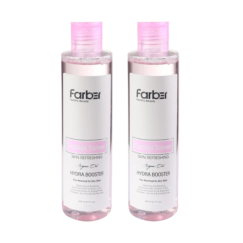 تونر پاک‌ کننده صورت فاربن مدل آرگان مناسب برای پوست معمولی حجم 200 میلی‌لیتر مجموعه دو عددی