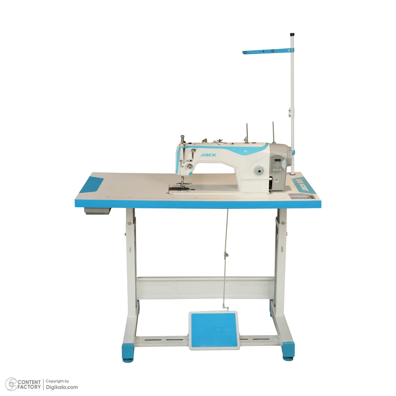 عکس شماره 9 : چرخ خیاطی صنعتی راسته دوز جک مدل a2b به همراه میز و پایه