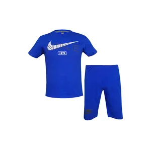 ست تیشرت و شلوارک مردانه مدل NN کد 1566 رنگ آبی