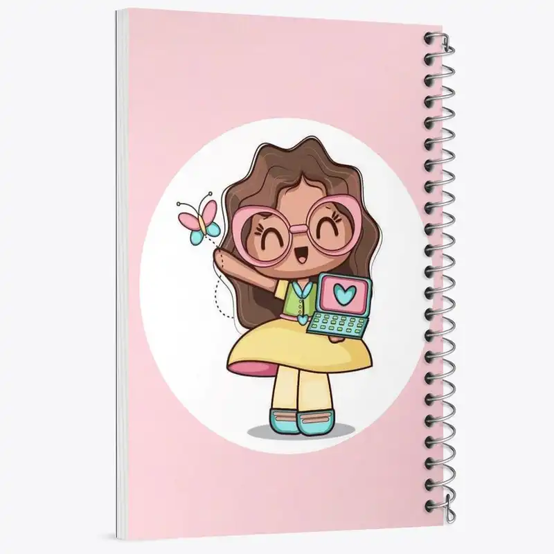 دفتر مشق 50 برگ خندالو مدل دخترانه فانتزی کد 25735