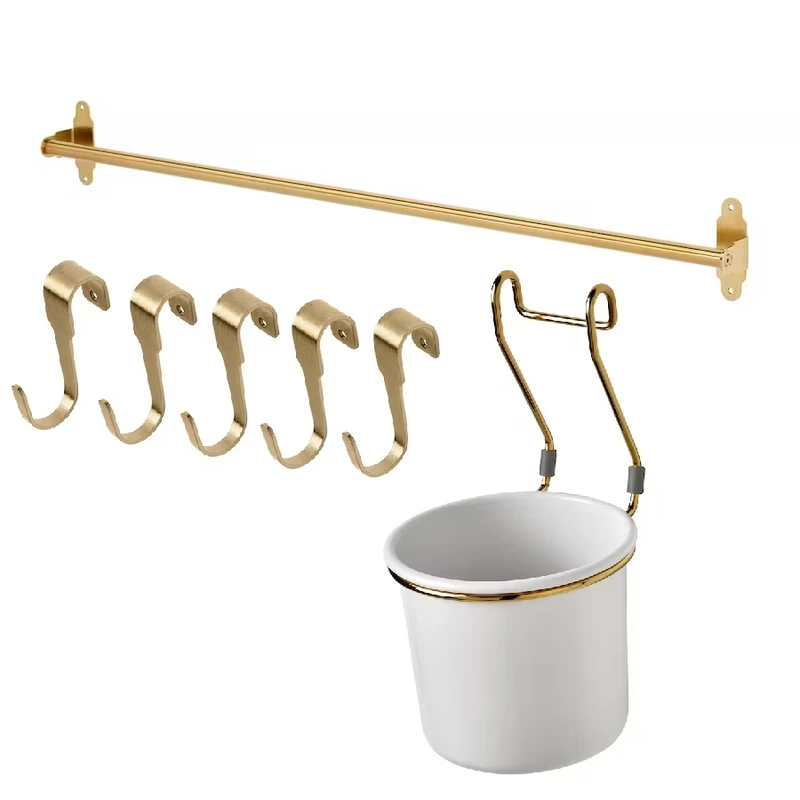 استند دیواری ایکیا مدل HULTARP -2025 به همراه جاقاشقی و قلاب