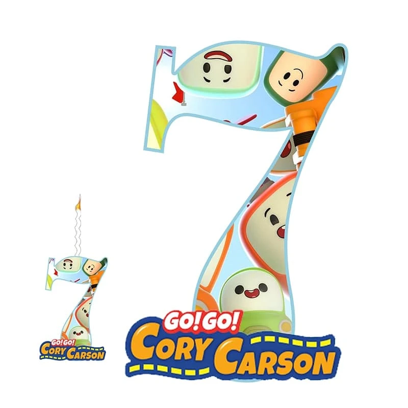 استند تولد مدل عدد 7 طرح کوری کارسن به همراه شمع