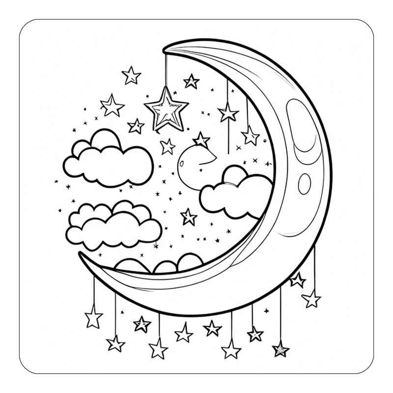 مگنت کاکتی طرح ماه و ستاره مدل mp51707