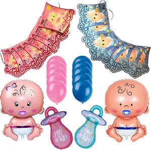 مجموعه 16 عددی تم تولد مستر تم طرح بی بی دختر و بی بی پسر پلاس