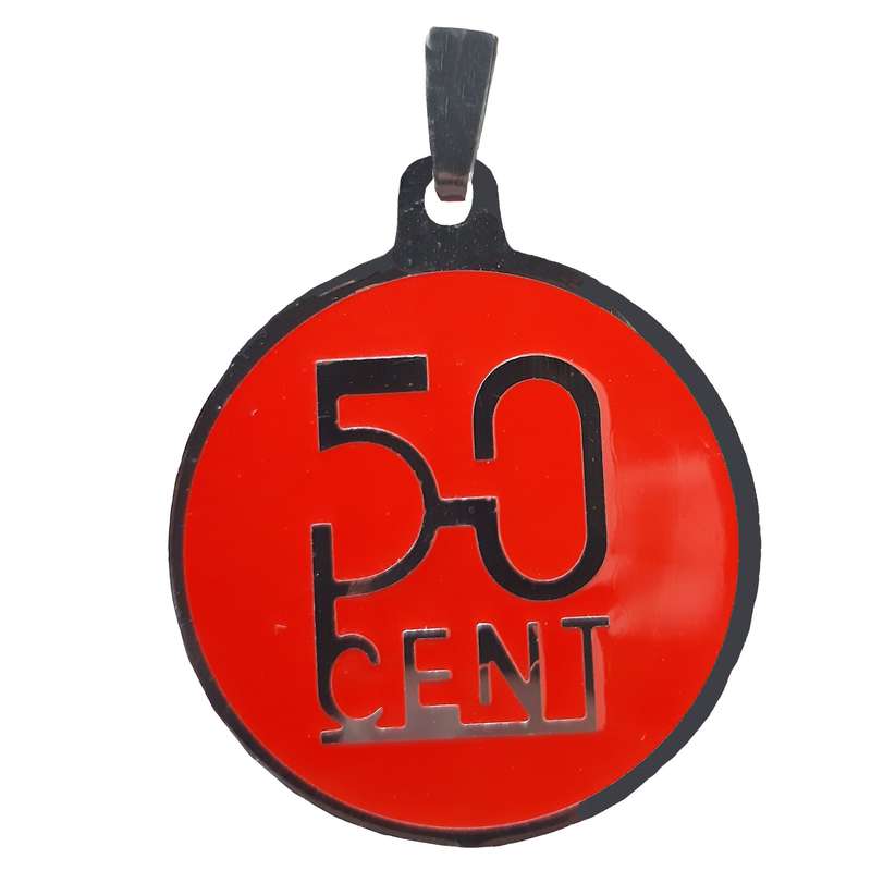 آویز گردنبند مدل 50 سنت استیل آویز گردنبند مدل 50 سنت استیل