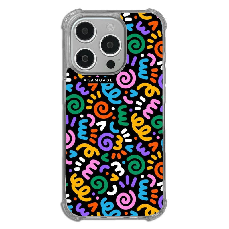 کاور آکام مدل AMC-WTA15PRO-DOODLE13 مناسب برای گوشی موبایل اپل iPhone 15 Pro