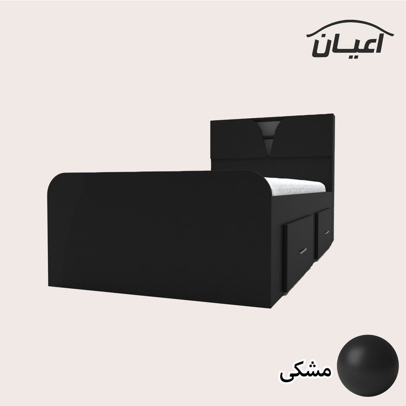 تخت خواب یکنفره اعیان مدل FH504 سایز 90x200 سانتی متر