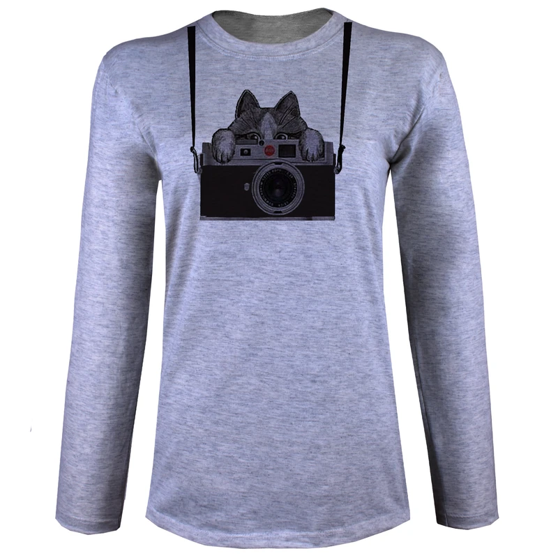 تی شرت آستین بلند زنانه مدل دوربین W15