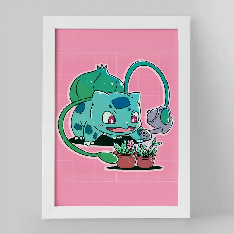 تابلو خندالو مدل بولباسور انیمه پوکمون کد 17357