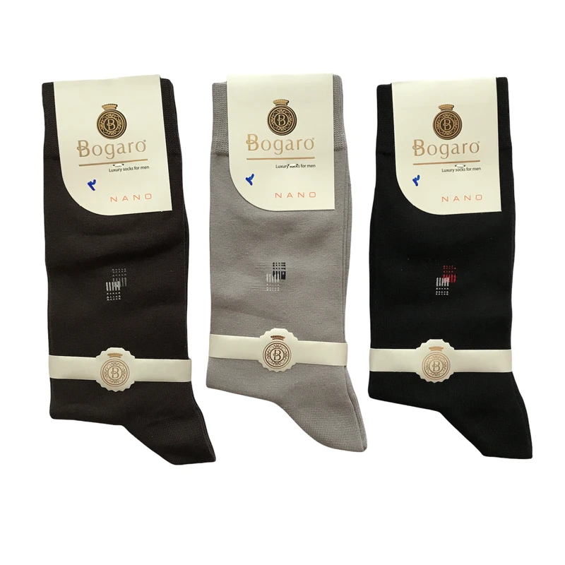 جوراب مردانه مدل نانو بوگارو کد bms 08 مجموعه 3 عددی
