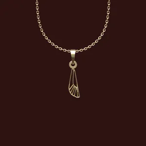 گردنبند طلا 18 عیار زنانه مدوپد مدل هندسی کد X2-1-1020