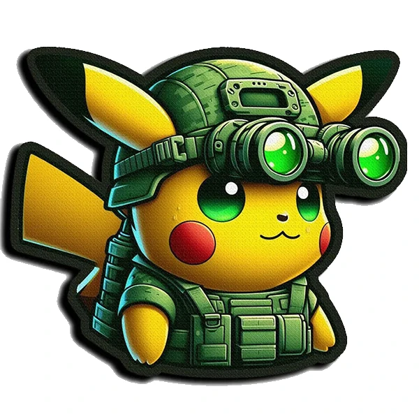 استیکر پارچه و لباس پاد آفرین طرح پیکاچو کد 5298