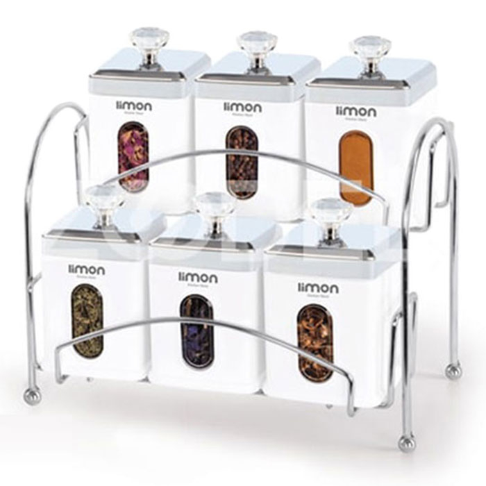 ست جا ادویه 6 پارچه لیمون مدل AT196