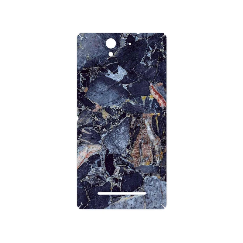 برچسب پوششی ماهوت مدل Broken black marble مناسب برای گوشی موبایل سونی Xperia C3 Dual