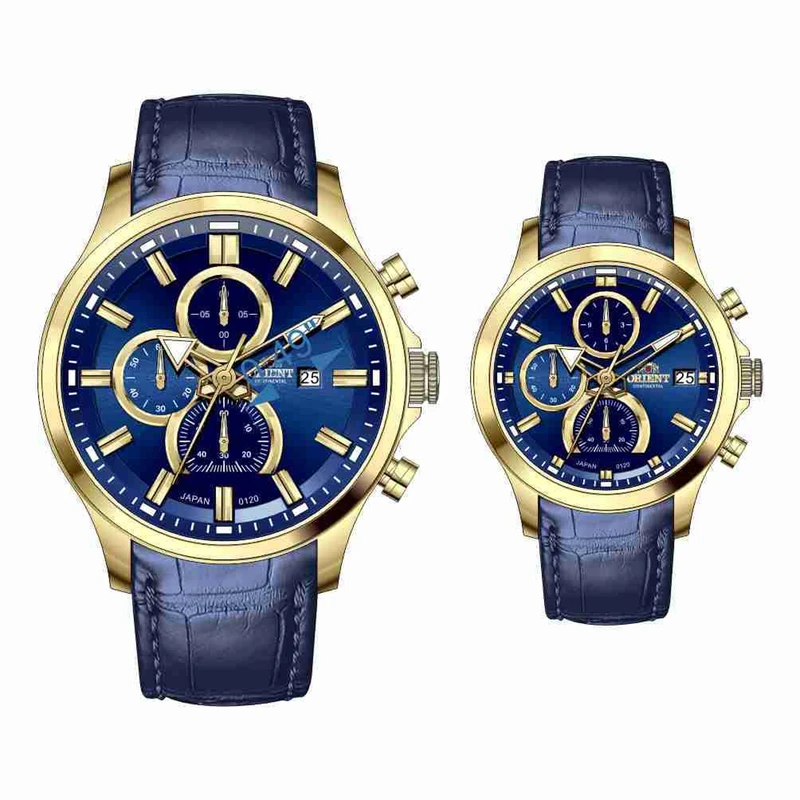 ست ساعت مچی عقربه‌ای کوارتز زنانه و مردانه اورینت کانتیننتال مدل 0120-3