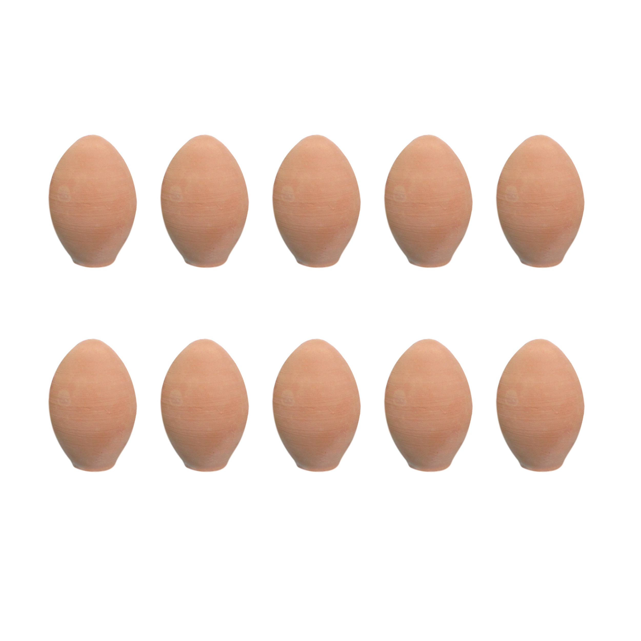 تخم مرغ سفالی خام کد T10 بسته 10 عددی