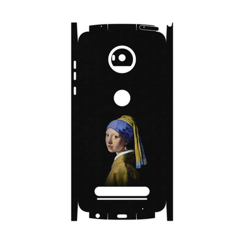 برچسب پوششی ماهوت مدل Girl with a Pearl Earring of Vermeer-FullSkin مناسب برای گوشی موبایل موتورولا Moto Z2 Play