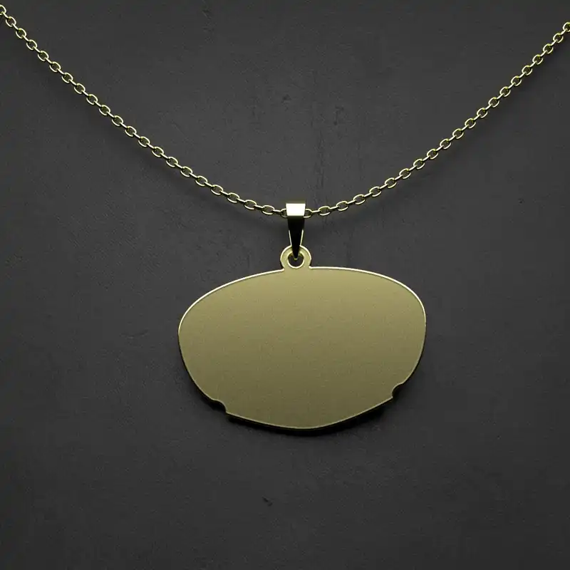 گردنبند طلا 18 عیار زنانه مدوپد مدل شکل هندسی کد P2-1-1093