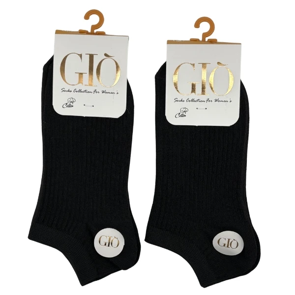جوراب ساق کوتاه زنانه جیو مدل کبریتی بسته 2 عددی