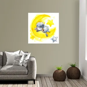 تابلو شاسی کودک مدل فانتزی طرح ماه و ببیی