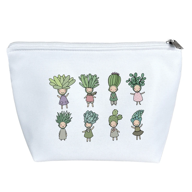 کیف لوازم آرایش دخترانه خندالو مدل گل و گیاه بامزه کد H1570