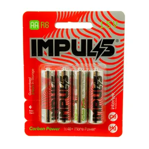 باتری قلمی ایمپالس مدل Carbom Power بسته 4 عددی