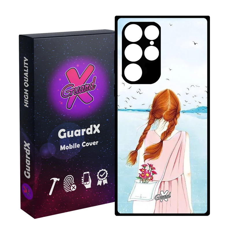 کاور گارد ایکس طرح دختر مدل Glass10213 مناسب برای گوشی موبایل سامسونگ Galaxy S23 Ultra