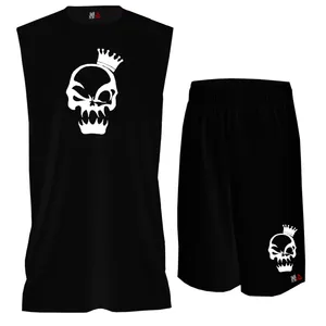 ست تاپ و شلوارک مردانه مدل اسکلت کد BTPM056