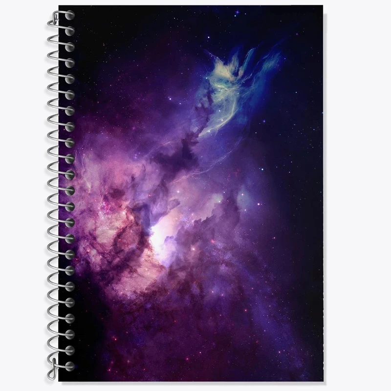 دفتر زبان 50 برگ خندالو مدل دو خط طرح کهکشان و سیاره ها کد 25360