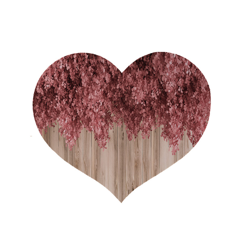 پادری مدل قلب طرح گل کد 6106 سایز 90x90 سانتی متر 