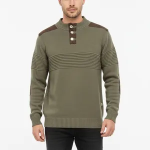 پلیور یقه ایستاده مردانه مدل 3DOGCT