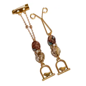 ست گیره روسری و سنجاق سینه زنانه مدل PMPC08