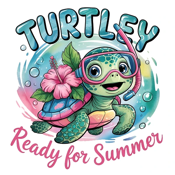 استیکر پارچه و لباس پاد آفرین طرح لاک پشت بامزه کد 1785