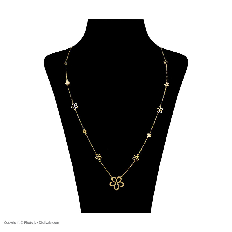 گردنبند طلا 18 عیار زنانه مایا ماهک مدل MM1187 طرح شکوفه سیب
