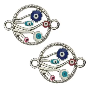 آویز دستبند مدل چشم و نظر  گل AD 429 مجموعه 2 عددی