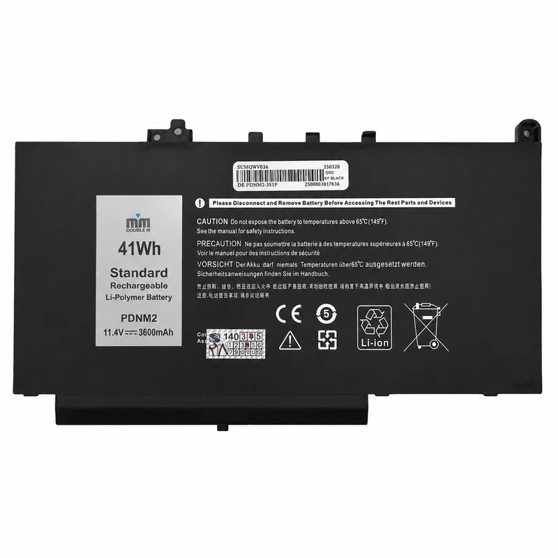 باتری لپ‌تاپ 4 سلولی مدل PDNM2 مناسب برای لپ‌تاپ دل Latitude 12 E7270 / Latitude 12 E7470