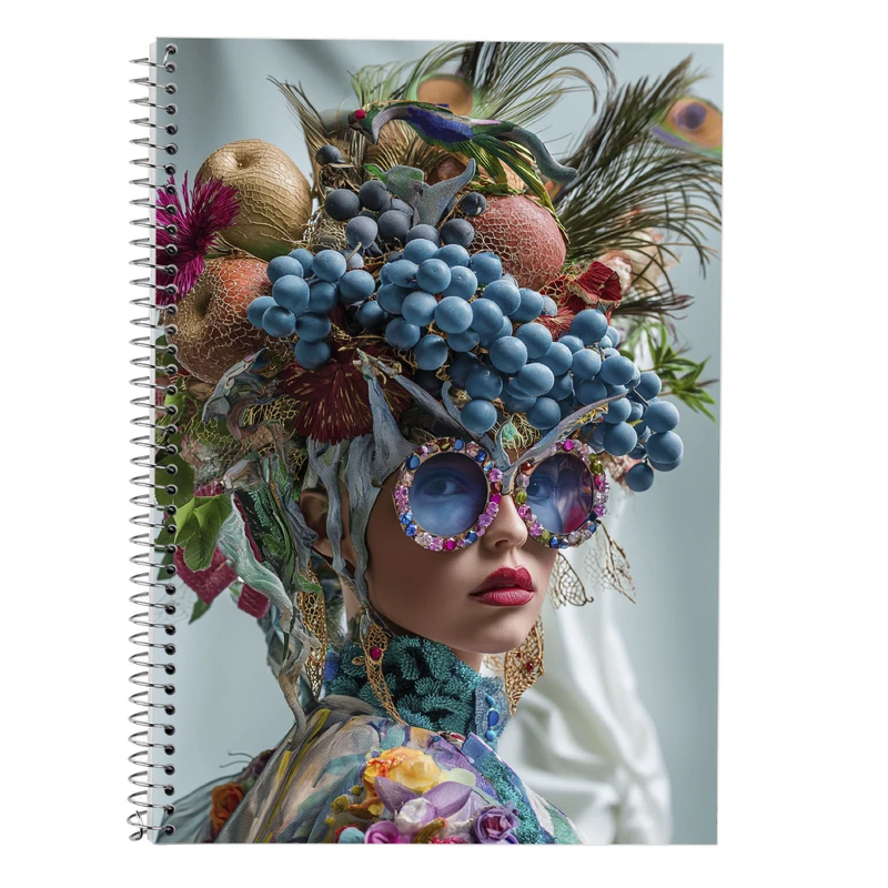 دفتر زبان 50 برگ مدوپد مدل دو خط طرح دختر کد DF14366