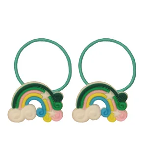 کش مو دخترانه مدل رنگین کمان کد 10 بسته 2 عددی