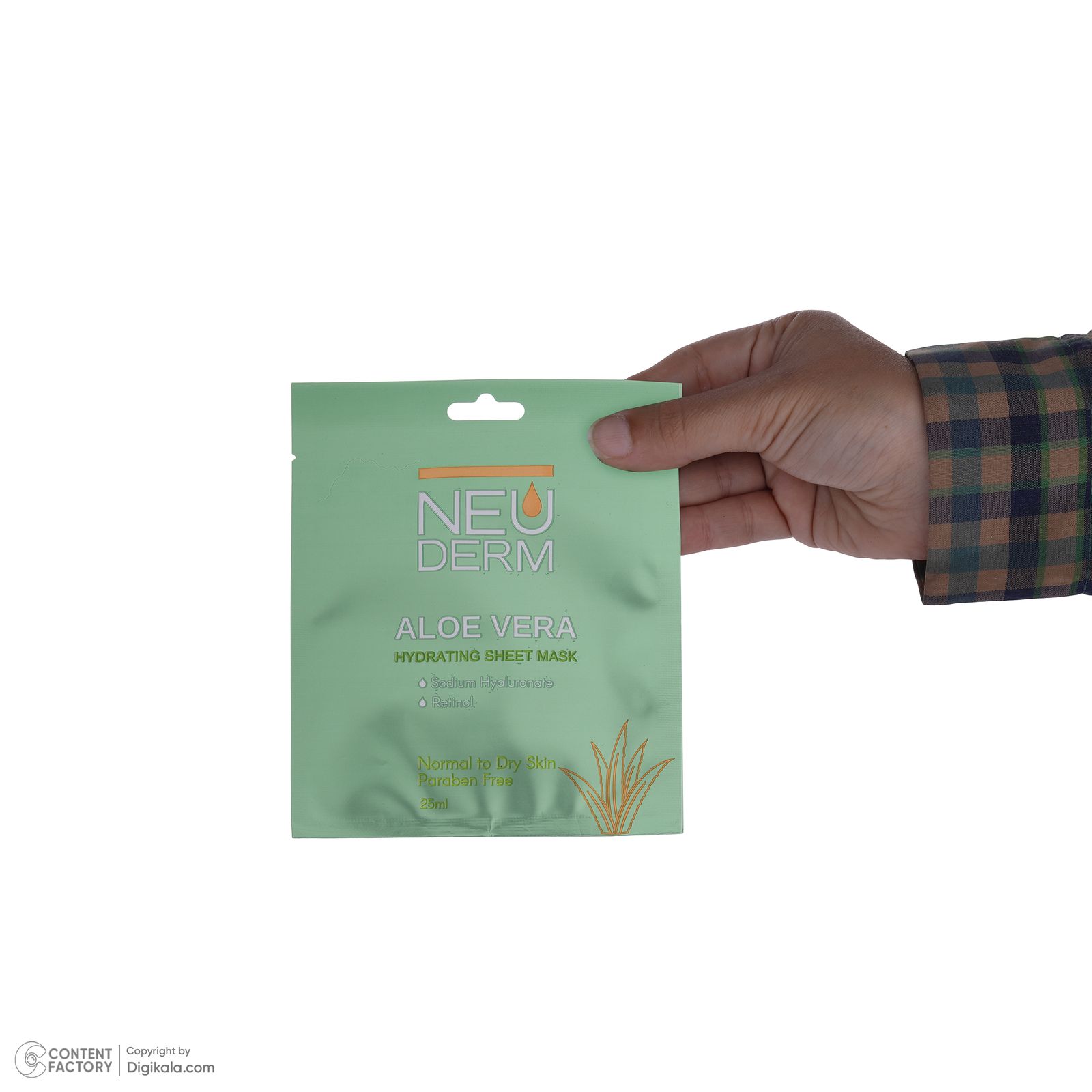 ماسک صورت نئودرم مدل Aloevera حجم 25 میلی لیتر -  - 2
