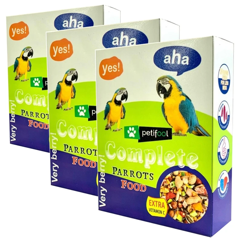 غذای طوطی سانان پتی فول کد VbPARP750 وزن 750 گرم بسته 3 عددی