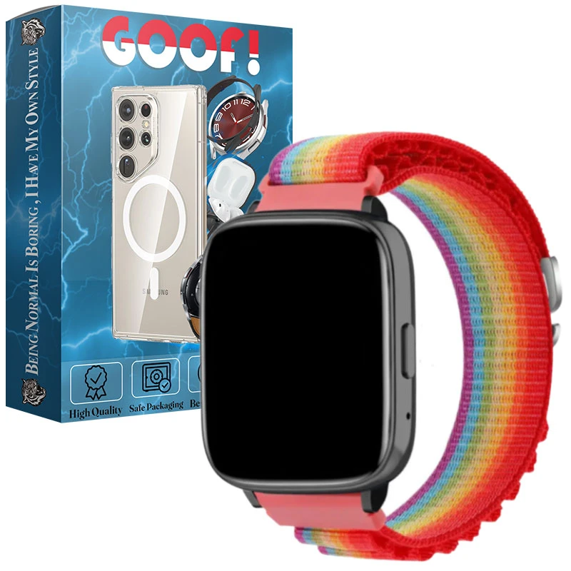بند گوف مدل Alpine Rainbow Strap مناسب برای ساعت هوشمند هایلو RS4 / RS4 PLUS