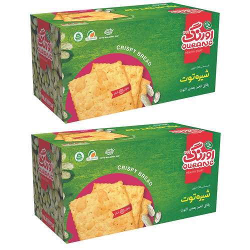 بیسکویت رژیمی بدون شکر با شیره توت اورنگ - 380 گرم  بسته 2 عددی