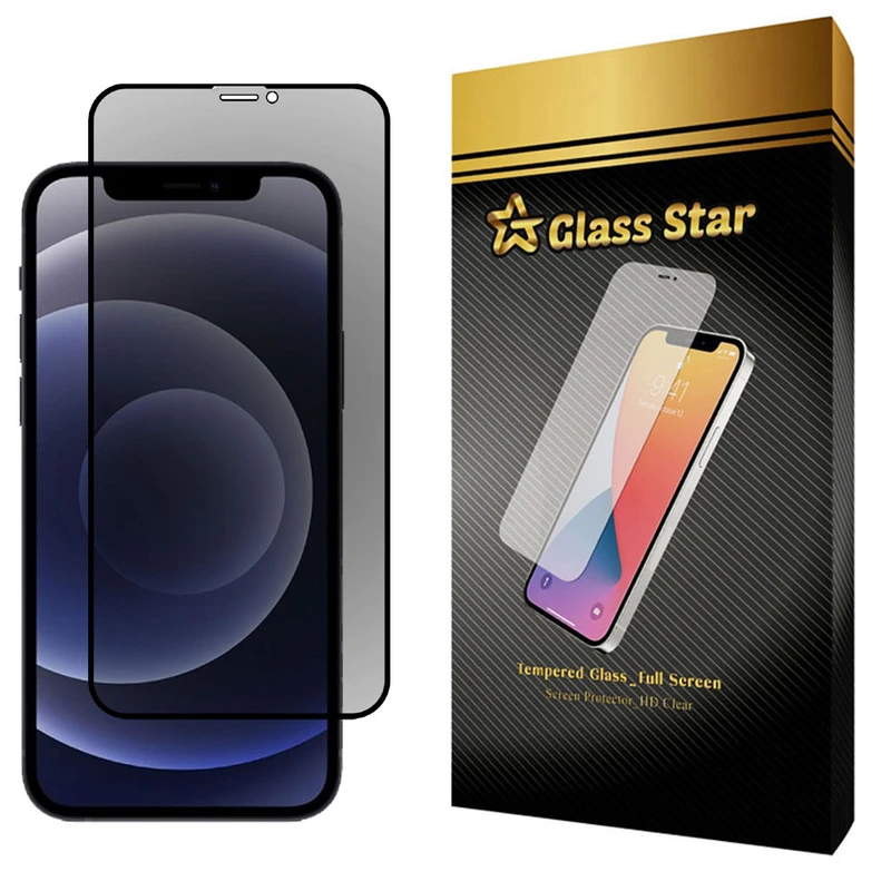 محافظ صفحه نمایش حریم شخصی گلس استار مدل E مناسب برای گوشی موبایل اپل iPhone 12