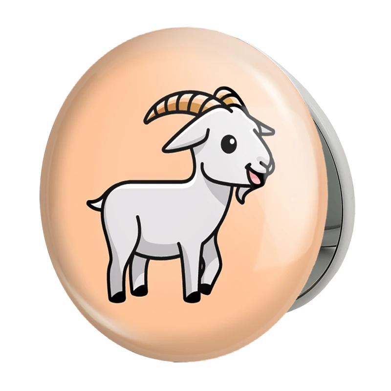 آینه جیبی خندالو طرح حیوانات بامزه بز مدل تاشو کد 28185 