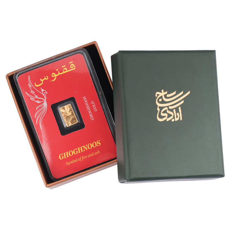 شمش طلا 995 عیار گالری تاج آبادی مدل ققنوس کد T-0.05