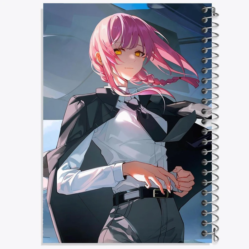 دفتر نقاشی 50 برگ خندالو مدل ماکیما انیمه مرد اره ای Chainsaw Man کد 17950