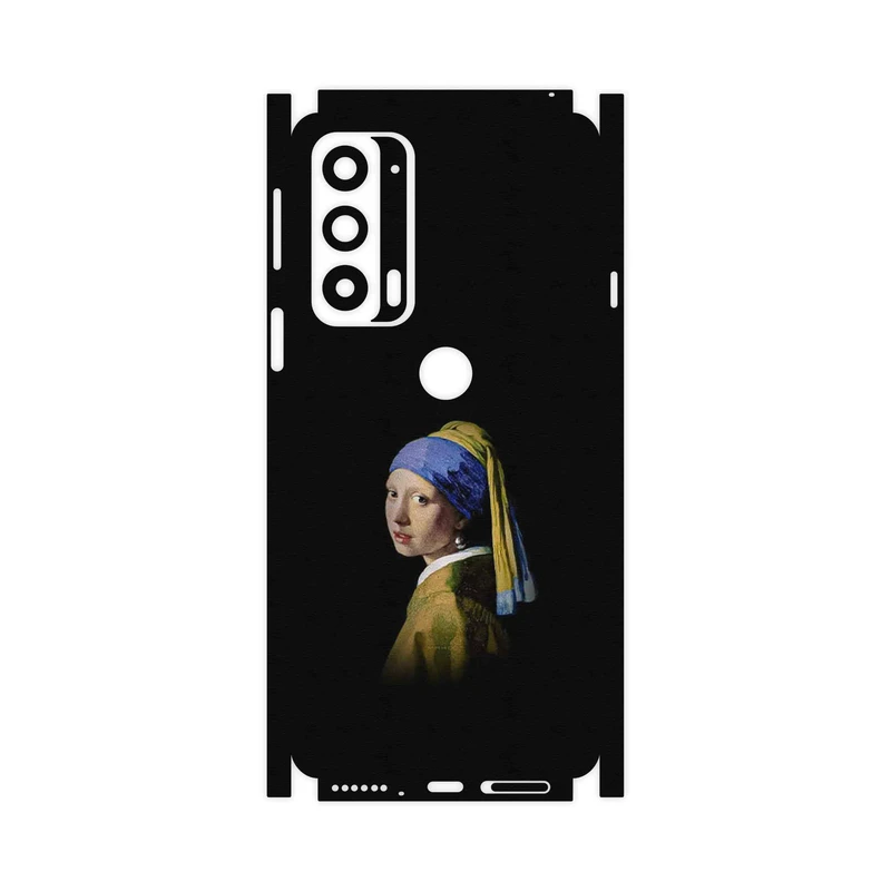 برچسب پوششی ماهوت مدل Girl with a Pearl Earring of Vermeer-FullSkin مناسب برای گوشی موبایل موتورولا Edge 20