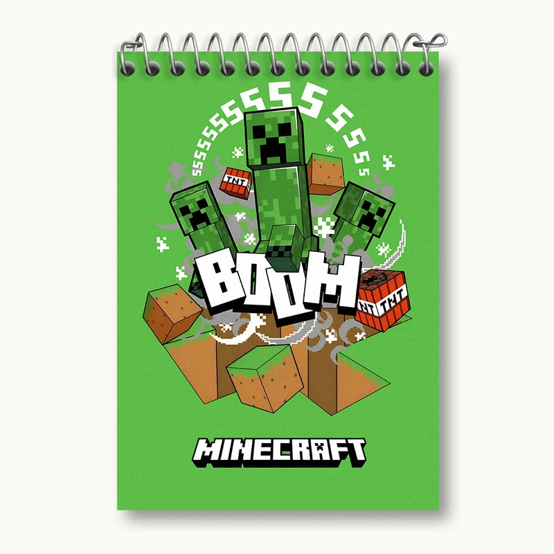 دفتر یادداشت 50 برگ خندالو طرح ماینکرافت (Minecraft) کد N5196